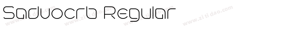 Sadvocrb Regular字体转换